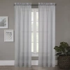 Regal Home Collections, Inc. Regal Home Crushed Voile Solid Rod Pocket Sheer Single Curtain Panel In Silver