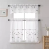 Regal Home Collections, Inc. Regal Home Daisy 3-pc. Rod Pocket Window Tier In Gray
