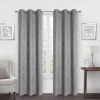 Regal Home Collections, Inc. Regal Home Diamond Embossed Grommet Top Energy Saving Blackout Set Of 2 Curtain Panel In Gray