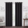 Regal Home Collections, Inc. Regal Home Dimensions Solid Grommet Top Energy Saving Blackout Single Curtain Panel In Black