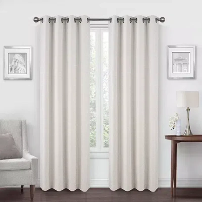 Regal Home Collections, Inc. Regal Home Dimensions Solid Grommet Top Energy Saving Blackout Single Curtain Panel In Sand