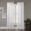 Regal Home Collections, Inc. Regal Home Embroidered Voile Rod Pocket Embroidered Sheer Single Curtain Panel In White