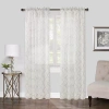 Regal Home Collections, Inc. Regal Home Fret Printed Voile Rod Pocket Sheer Single Curtain Panel In Sand