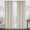 Regal Home Collections, Inc. Regal Home Geo Cube Jacquard Grommet Top Light-filtering Set Of 2 Curtain Panel In Brown
