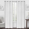 Regal Home Collections, Inc. Regal Home Geo Cube Jacquard Grommet Top Light-filtering Set Of 2 Curtain Panel In White
