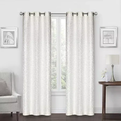 Regal Home Collections, Inc. Regal Home Gilmore Grommet Top Energy Saving Light-filtering Set Of 2 Curtain Panel In Sand