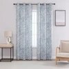 Regal Home Collections, Inc. Regal Home Hardy Grommet Top Blackout Set Of 2 Curtain Panel In Blue