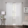 Regal Home Collections, Inc. Regal Home Lombardi Solid Metallic Rod Pocket Sheer Single Curtain Panel In White