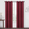 Regal Home Collections, Inc. Regal Home Mackenna Jacquard Grommet Top Light-filtering Set Of 2 Curtain Panel In Red
