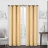 Regal Home Collections, Inc. Regal Home Mackenna Jacquard Grommet Top Light-filtering Set Of 2 Curtain Panel In Yellow