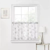 Regal Home Collections, Inc. Regal Home Meadow Embroidered 2-pc. Rod Pocket Window Tier In Gray