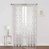 Regal Home Collections, Inc. Regal Home Meadow Rod Pocket Embroidered Sheer Single Curtain Panel In Pink