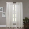 Regal Home Collections, Inc. Regal Home Meadow Solid Rod Pocket Sheer Single Curtain Panel In Sand