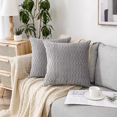 Regal Home Collections, Inc. Regal Home Neil Square Throw Pillow In Silver