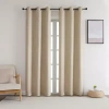 Regal Home Collections, Inc. Regal Home Ophelia Grommet Top Blackout Set Of 2 Curtain Panel In Sand
