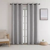 Regal Home Collections, Inc. Regal Home Ophelia Grommet Top Blackout Set Of 2 Curtain Panel In Silver