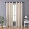 Regal Home Collections, Inc. Regal Home Pascal Grommet Top Energy Saving Embossed Blackout Set Of 2 Curtain Panel In Sand