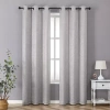 Regal Home Collections, Inc. Regal Home Pascal Grommet Top Energy Saving Embossed Blackout Set Of 2 Curtain Panel In Silver