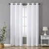 Regal Home Collections, Inc. Regal Home Pascal Grommet Top Energy Saving Embossed Blackout Set Of 2 Curtain Panel In White