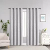 Regal Home Collections, Inc. Regal Home Peninsula Faux Suede Grommet Top Energy Saving Blackout Set Of 2 Curtain Panel In Silver