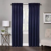 Regal Home Collections, Inc. Regal Home Regency Rod Pocket Light-filtering Single Curtain Panel In Blue