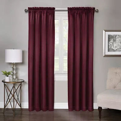 Regal Home Collections, Inc. Regal Home Regency Rod Pocket Light-filtering Single Curtain Panel In Red