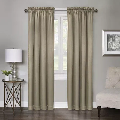 Regal Home Collections, Inc. Regal Home Regency Rod Pocket Light-filtering Single Curtain Panel In Sand