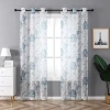 Regal Home Collections, Inc. Regal Home Santana Printed Grommet Top Sheer Set Of 2 Curtain Panel In Blue