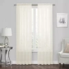 Regal Home Collections, Inc. Regal Home Solid Voile Rod Pocket Sheer Single Curtain Panel In Sand