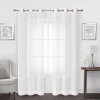 Regal Home Collections, Inc. Regal Home Starbust Grommet Top Energy Saving Embroidered Sheer Set Of 2 Curtain Panel In White