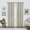Regal Home Collections, Inc. Regal Home Surfaces Ikat Scroll Grommet Top Light-filtering Single Curtain Panel In Brown
