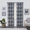 Regal Home Collections, Inc. Regal Home Surfaces Ogee Grommet Top Light-filtering Single Curtain Panel In Blue