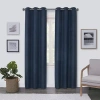 Regal Home Collections, Inc. Regal Home Surfaces Solid Grommet Top Light-filtering Single Curtain Panel In Blue