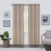 Regal Home Collections, Inc. Regal Home Surfaces Solid Grommet Top Light-filtering Single Curtain Panel In Brown