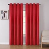 Regal Home Collections, Inc. Regal Home Sutter Grommet Top Blackout Single Curtain Panel In Red