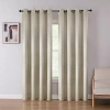 Regal Home Collections, Inc. Regal Home Sutter Grommet Top Blackout Single Curtain Panel In Sand