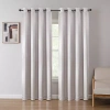 Regal Home Collections, Inc. Regal Home Sutter Grommet Top Blackout Single Curtain Panel In Silver
