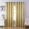 Regal Home Collections, Inc. Regal Home Sutter Grommet Top Blackout Single Curtain Panel In Yellow