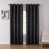 Regal Home Collections, Inc. Regal Home Talia Grommet Top Blackout Single Curtain Panel In Black