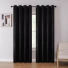Regal Home Collections, Inc. Regal Home Tobias Embossed Grommet Top Blackout Single Curtain Panel In Black