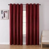 Regal Home Collections, Inc. Regal Home Tobias Embossed Grommet Top Blackout Single Curtain Panel In Red