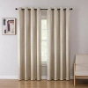 Regal Home Collections, Inc. Regal Home Tobias Embossed Grommet Top Blackout Single Curtain Panel In Sand