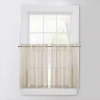 Regal Home Collections, Inc. Regal Home Voile Solid 2-pc. Rod Pocket Window Tier In Brown