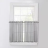 Regal Home Collections, Inc. Regal Home Voile Solid 2-pc. Rod Pocket Window Tier In Silver