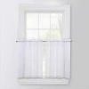 Regal Home Collections, Inc. Regal Home Voile Solid 2-pc. Rod Pocket Window Tier In White