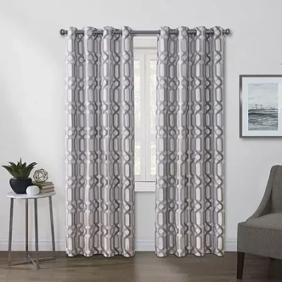 Regal Home Collections, Inc. Regal Home Walker Grommet Top Light-filtering Single Curtain Panel In Brown