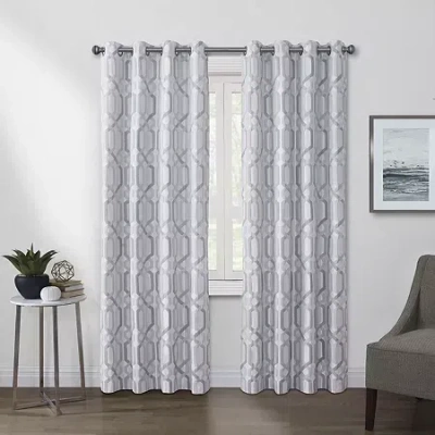 Regal Home Collections, Inc. Regal Home Walker Grommet Top Light-filtering Single Curtain Panel In Gray