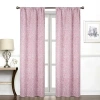 Regal Home Collections, Inc. Regal Home York Paisley Rod Pocket Light-filtering Single Curtain Panel In Pink