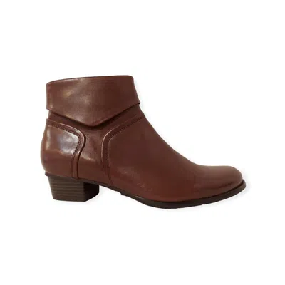 Regarde Le Ciel Women's Glove Lace Up Bootie In Noce In Brown