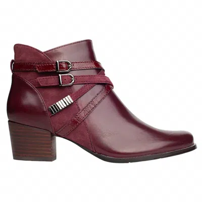 Regarde Le Ciel Women's Isabel 120 Leather Bootie In Bordo In Multi